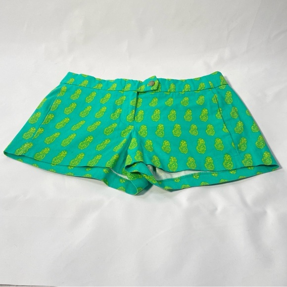 J. Crew green yellow pineapple shorts.Size 4 - Picture 1 of 9